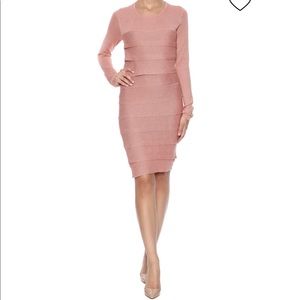 BCBGMAXAZRIA BLUSH MARIAH DRESS SIZE SMALL